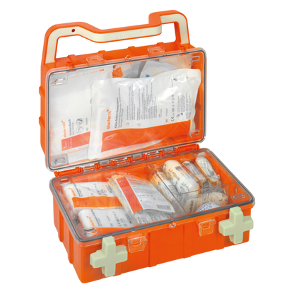 Första hjälpen-kit orange DYNAMIC-GLOW S standard DIN 13157 | Resväska (1 st)