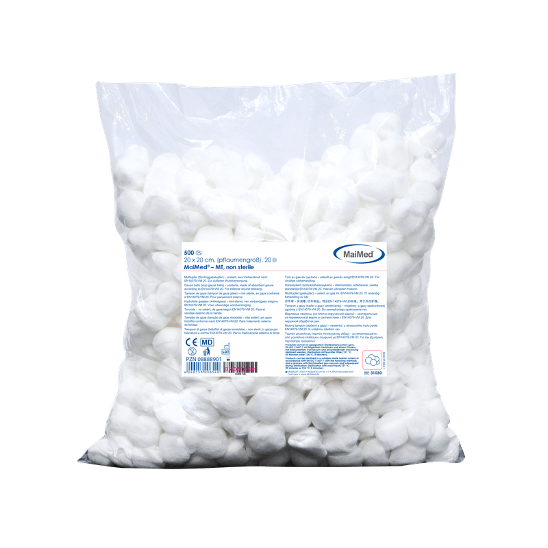 MaiMed-MT-osterila gasservetter, 500 st/foliepåse