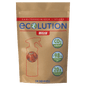 En brun återförslutningsbar påse med texten "Dr. Schnell ”ECOLUTION Milizid Sticks, pulverformigt sanitetsrengöringsmedel/kalkborttagare (60 g)” från DR.SCHNELL GmbH & Co. KGaA visar följande symboler: ”Minskar CO₂!”, ”-98 % förpackningsavfall”, ”20 x 0,5 l användningslösning” och en röd kontur av en sprayflaska.