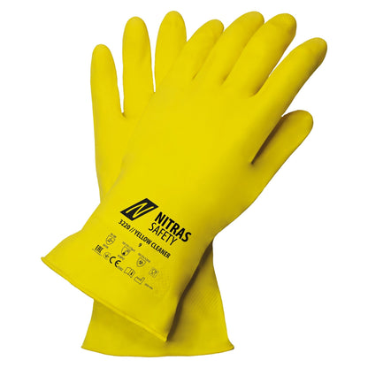 NITRAS YELLOW CLEANER, kemikalieskyddshandskar, gul