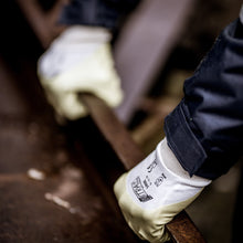 NITRAS nitrilhandskar, gul/vit