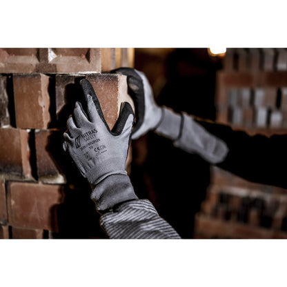 NITRAS NYLOFLEX, monteringshandskar, grå/svart