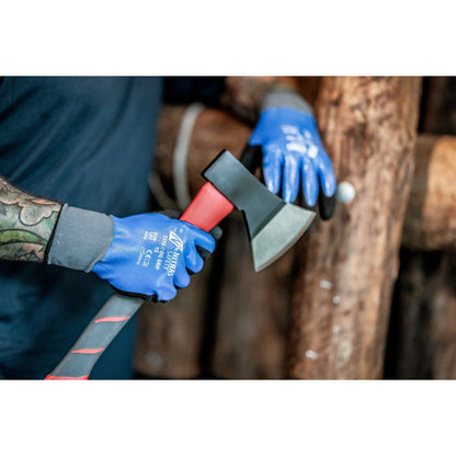 NITRAS OIL GRIP, monteringshandskar, blå/svart