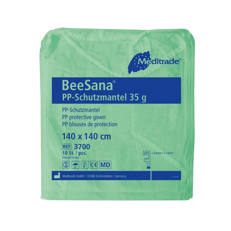 BeeSana® PP klänning skyddsrock för personal och besökare 10-pack