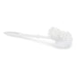 En Nölle Profi Brush WC-borste med kantborste (38 cm, PP-borst) från Nölle Profi Brush Borst- & Penselteknik e.K. med vitt långt skaft, stort och litet dubbelrundat huvud ligger på vit bakgrund.