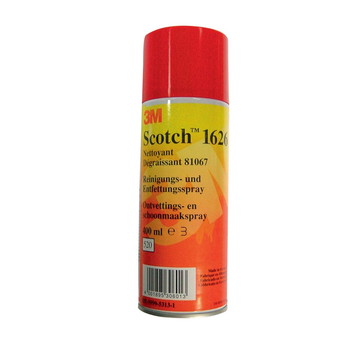 Scotch® 1626 rengörings- och avfettningsspray, 400 ml | Förpackning (1 st)