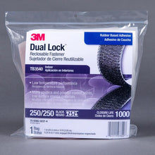3M™ Dual Lock™ TB3540, svart, 25 mm x 3 m, 5,7 mm, 40 huvuden/cm2, inomhus | Påse (1 st)
