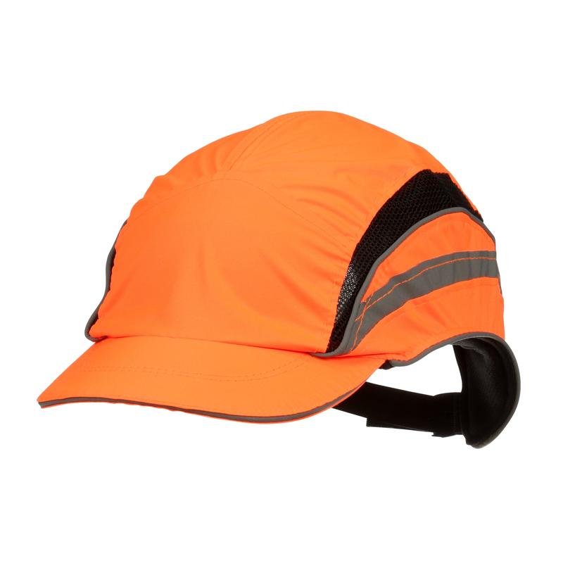 3M™ First Base™ 3 Bump Cap 2021874, Classic, Fluorescerande High Visibility, Orange, Short Peak, 55 mm | Förpackning (1 st)