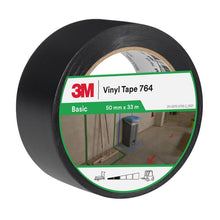 3M™ PVC-tejp för allmänt bruk 764, svart, 50 mm x 33 m, 0,13 mm, individuellt förpackad | Förpackning (1 rulle)