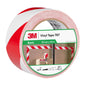 3M™ Hazard Warning Tejp 767i, röd/vit, 50 mm x 33 m, individuellt förpackad | Förpackning (1 rulle)