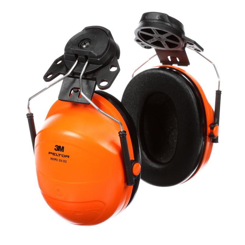 3M™ PELTOR™ hörselkåpor, orange, hjälmfäste, H31P3E 300 | Förpackning (1 st)