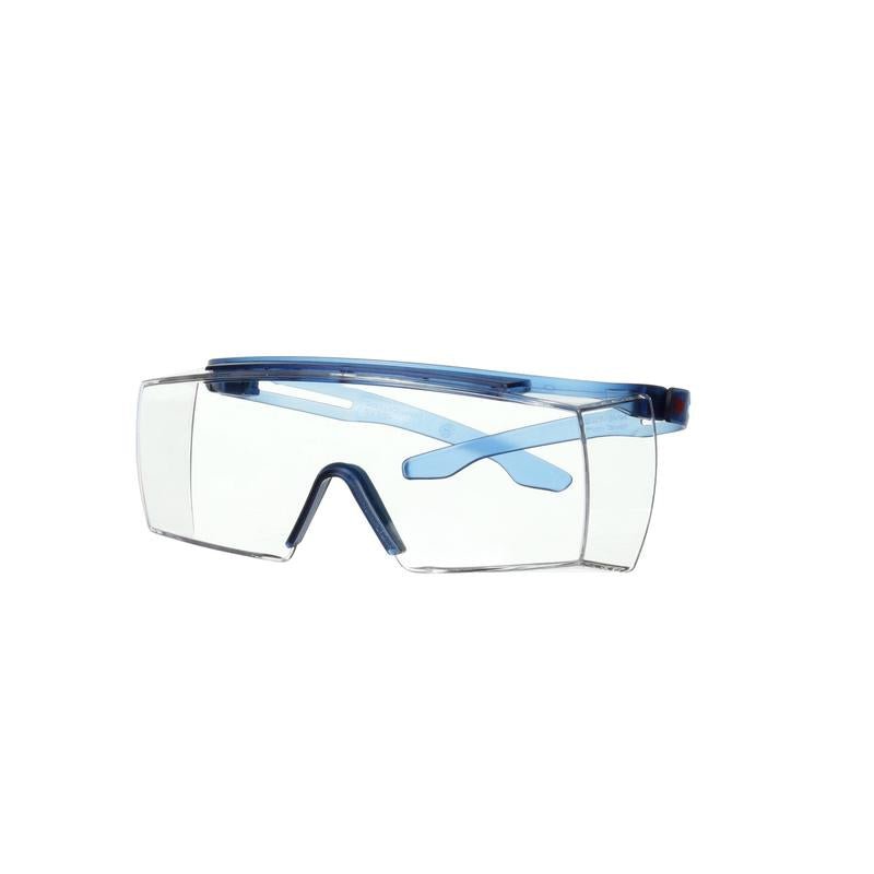3M™ SecureFit™ 3700 överglasögon, blå skalmar, anti-skrapbeläggning + (K), genomskinlig lins, SF3701ASP-BLU-EU, 20 per förpackning | Förpackning (1 st)