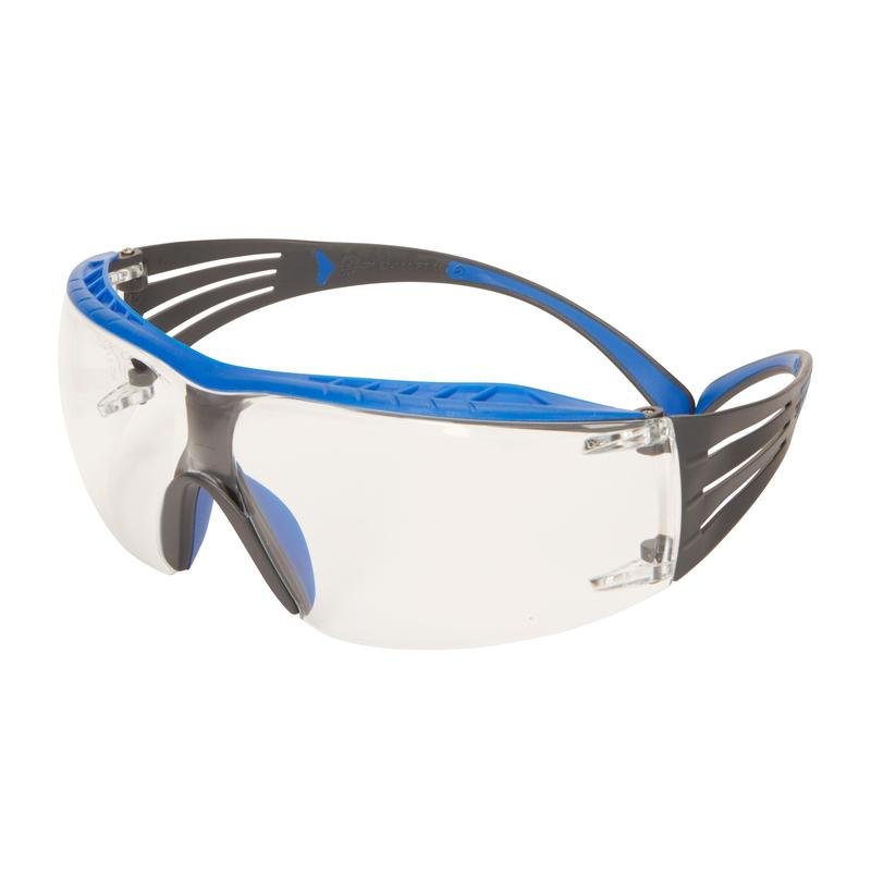 3M™ SecureFit™ 400X skyddsglasögon, blå/grå skalmar, Scotchgard™ anti-dimma/anti-skrapbeläggning (K&N), klar lins, SF401XSGAF-BLU-EU, 20 per förpackning | Förpackning (1 st)