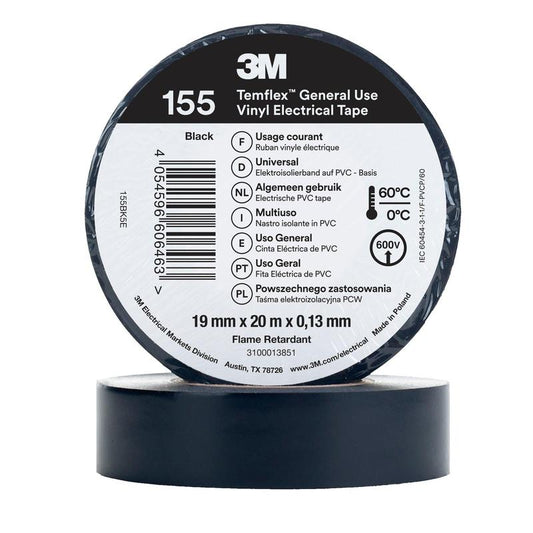 3M™ Temflex™ vinylisoleringstejp 155 - 19 mm x 20 m