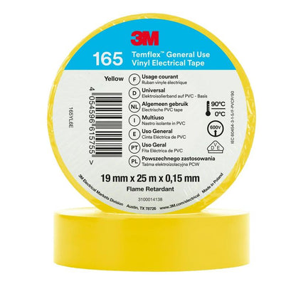 3M™ Temflex™ Vinyl eltejp 165 gul