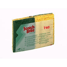 Scotch-Brite™ cellulosasvamp 740, grön/beige, 131 mm x 88 mm, 10/pack, 24pack/fodral, 240st/fodral | Förpackning (10 stycken)