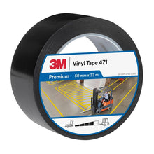 3M™ mjuk PVC-tejp 471, svart, 50 mm x 33 m, 0,14 mm, individuellt förpackad | Förpackning (1 rulle)