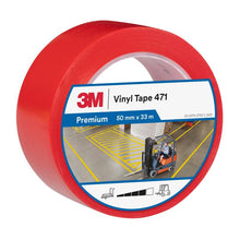 3M™ mjuk PVC-tejp 471, röd, 50 mm x 33 m, 0,14 mm, individuellt förpackad | Förpackning (1 rulle)