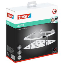 tesa ALUXX Eckablage Dusche, einstöckig, Aluminium, verchromt, Klebelösung