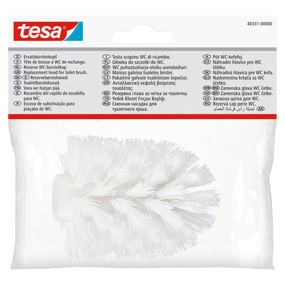 tesa-ersättningshuvud för toalettborste, vit, Deluxxe, Elegaant, Exxcellent, Ekkro, Hukk, Klaam, Loxx, Luup eller Smooz