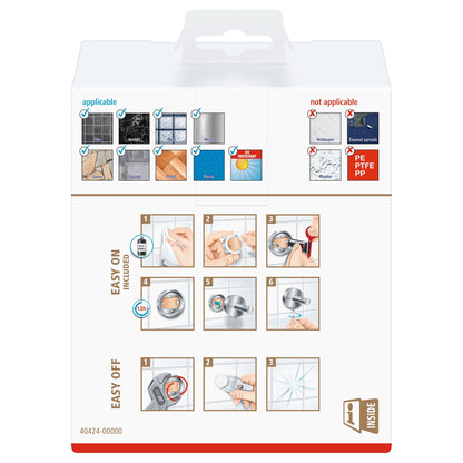 tesa EXXCLUSIV Zahnbürstenhalter, edles Design, inkl. Klebelösung
