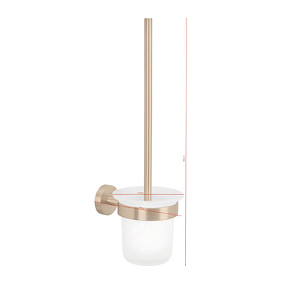 tesa MOON Bronze Toilettenbürste, selbstklebend, Metall PVD beschichtet