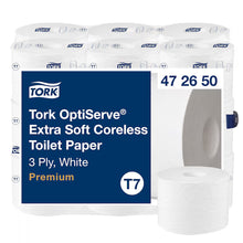 Tork OptiServe extra mjukt kärnlöst toalettpapper T7, 3-lagers, vitt, 18 rullar à 550 ark