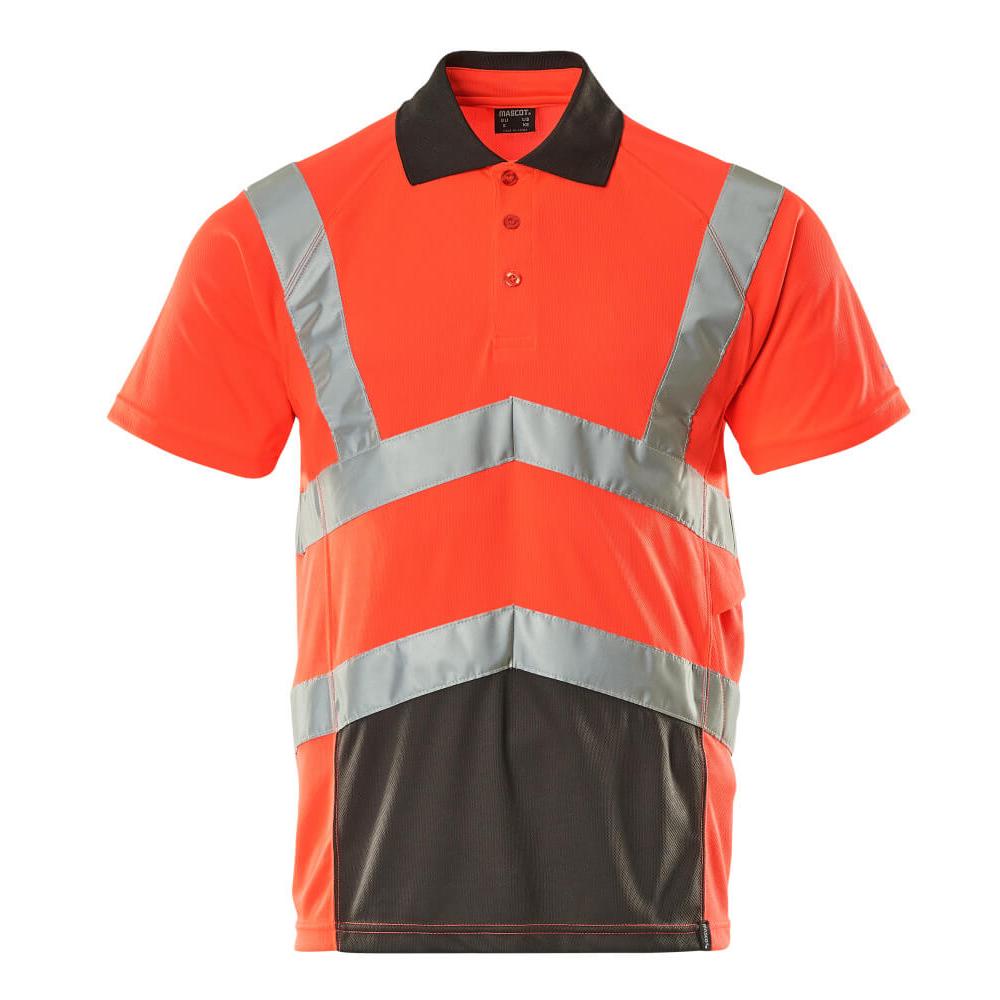 MASCOT® Anadia pikétröja, hi-vis röd/mörk antracit