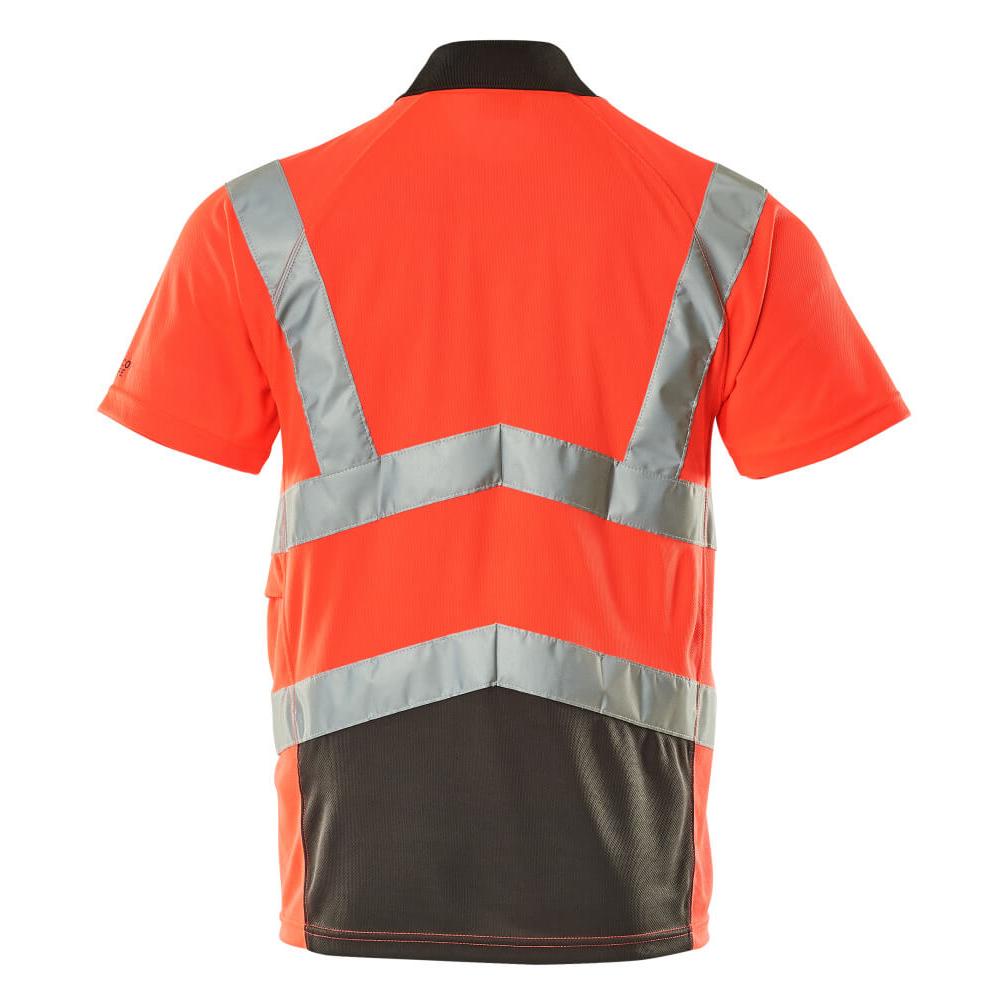 MASCOT® Anadia pikétröja, hi-vis röd/mörk antracit