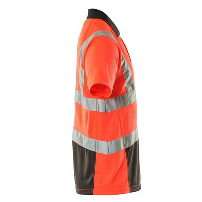 MASCOT® Anadia pikétröja, hi-vis röd/mörk antracit