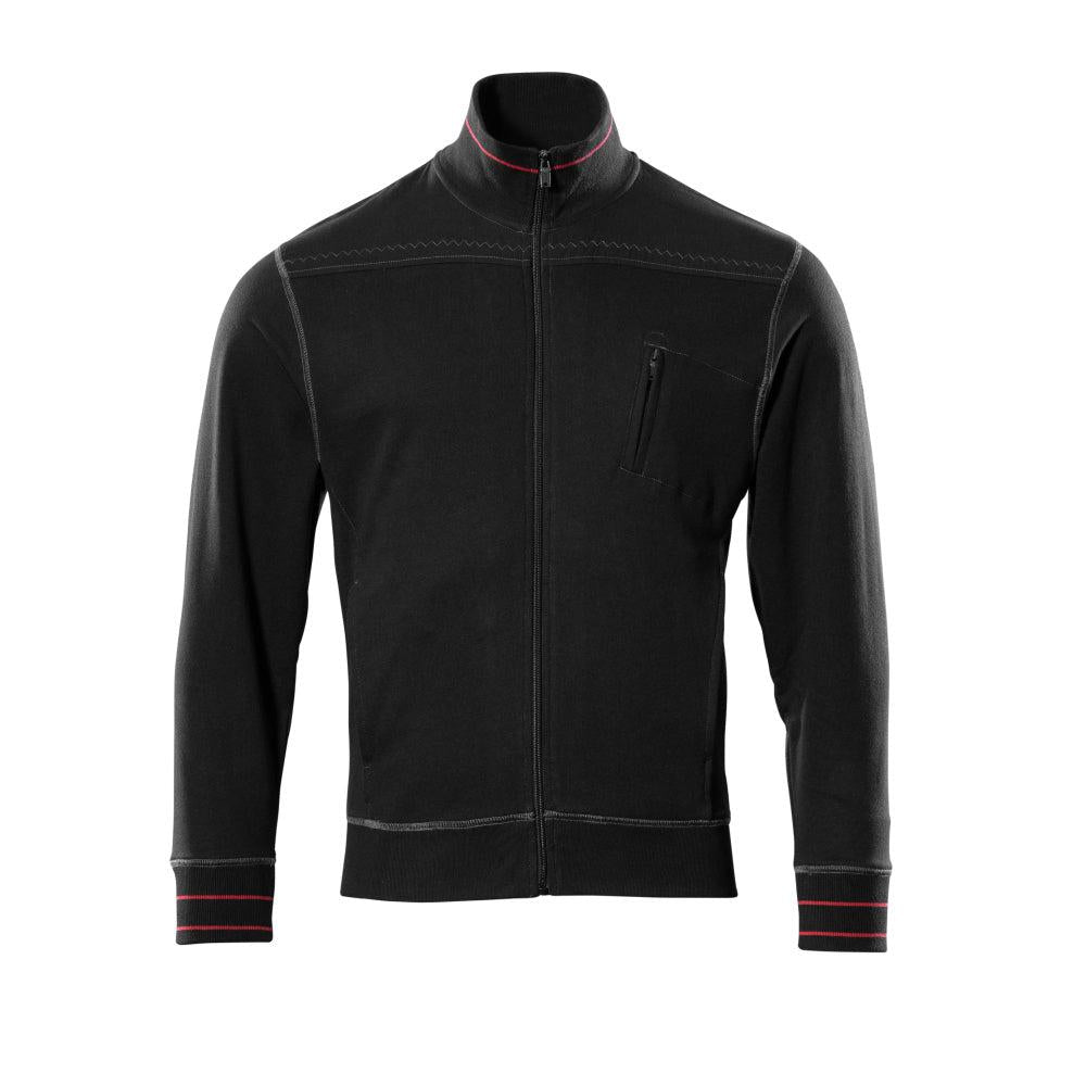 MASCOT® Chania sweatshirt med dragkedja, svart