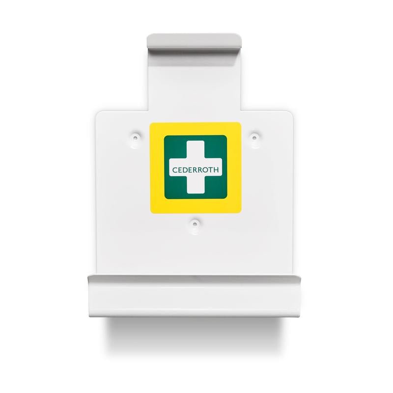 Orkla Wound Care AB väggfäste för första hjälpen-låda 2X1 (1 styck) är ett vitt väggfäste för första hjälpen-lådor, idealiskt som tomt nödtillbehör. Med plats för tillbehör, grönt kors och Cederroth-branding.