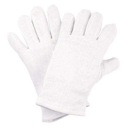 NITRAS bomullsjersey handskar, vit, OEKO-TEX bomullsjersey | Förpackning (12 par)