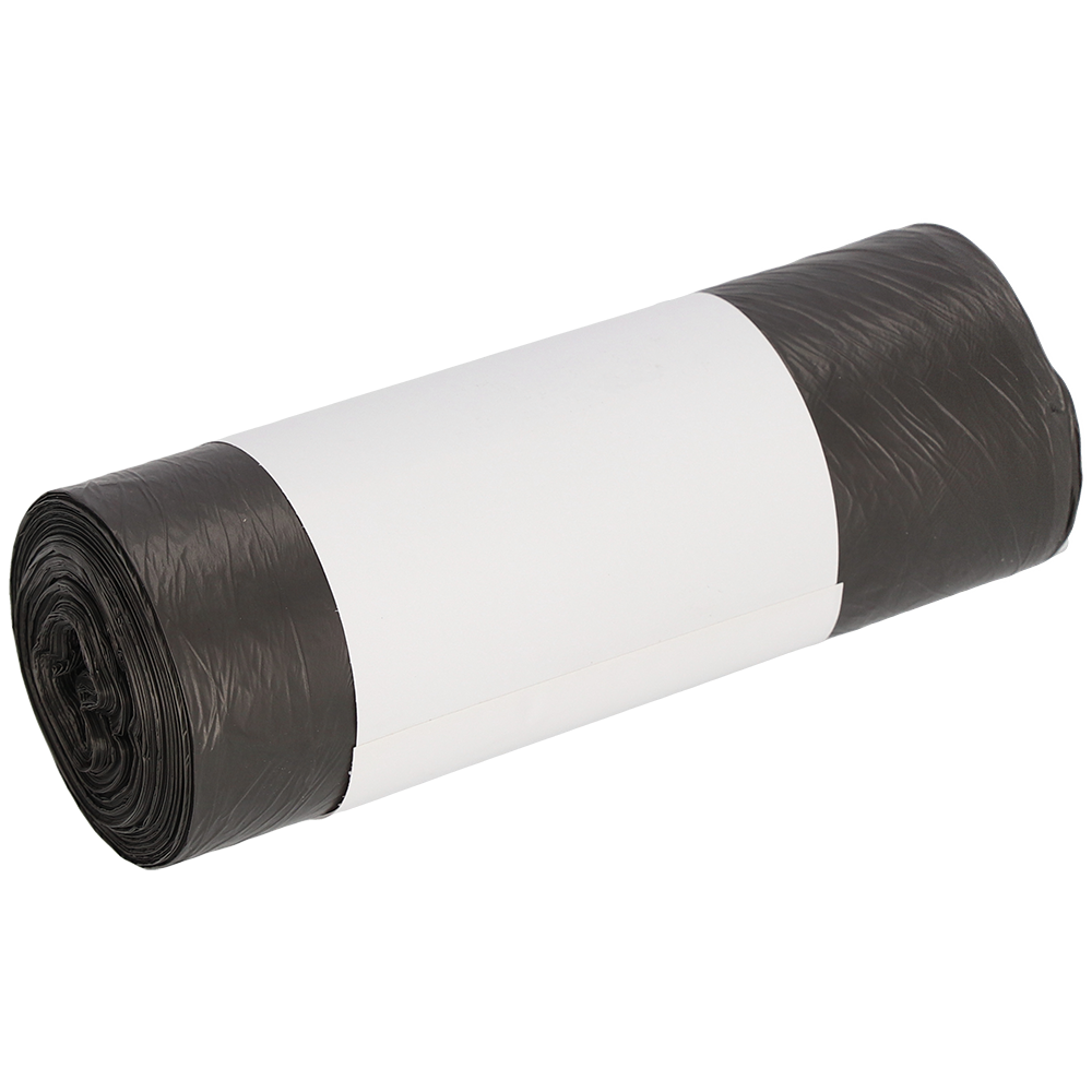 En rulle DEISS soppåsar 490x600 mm av HDPE 30 l från EMIL DEISS KG (GmbH + Co.) med en enkel vit etikett i mitten, avbildad på vit bakgrund.