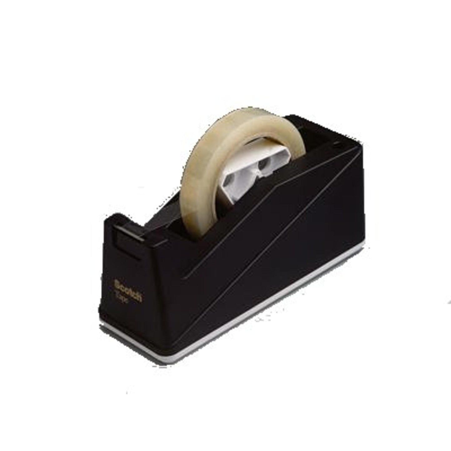 Der Scotch™ Tischabroller C10 von 3M Deutschland GmbH in Schwarz hält eine Rolle Klebeband und besitzt eine gezackte Schneidekante-perfekt für Schreibtische oder Arbeitsplätze. 1 Abroller pro Packung.