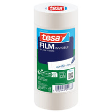 tesafilm INVISIBLE, mattvit, i plastförpackning, 33 m x 19 mm