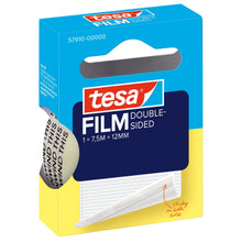 tesafilm DOUBLE-SIDED, transparent, i hängande vikbar förpackning, 7,5 m x 12 mm