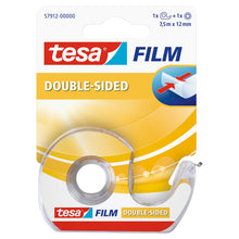 Tesafilm, dubbelsidig, 7,5 m x 12 mm, genomskinlig