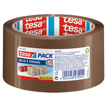 tesapack Solid & Strong Paketband, 66 m x 50 mm braun