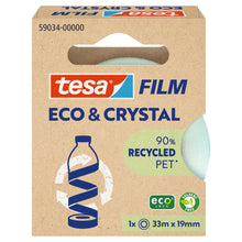 tesafilm Eco & Crystal, transparent, i hängande vikförpackning, 33 m x 19 mm