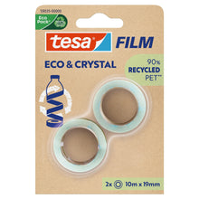 tesafilm Eco & Crystal, transparent, i blisterförpackning, 10 m x 19 mm