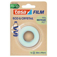 tesafilm Eco & Crystal, transparent, i blisterförpackning, 33 m x 19 mm