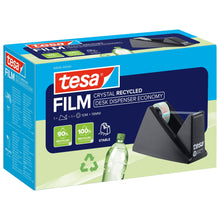 tesa DESK DISPENSER ECONOMY RECYCLED bordsrulle med tesafilm CRYSTAL RECYCLED, transparent