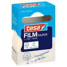 tesafilm PAPER, transparent, i hängande vikbar förpackning, 10 m x 19 mm