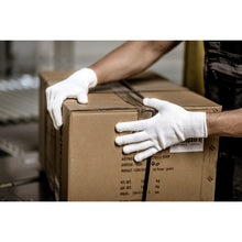 NITRAS stickade handskar, vita