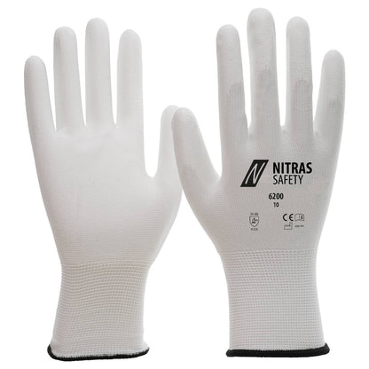 NITRAS nylonhandskar, vita