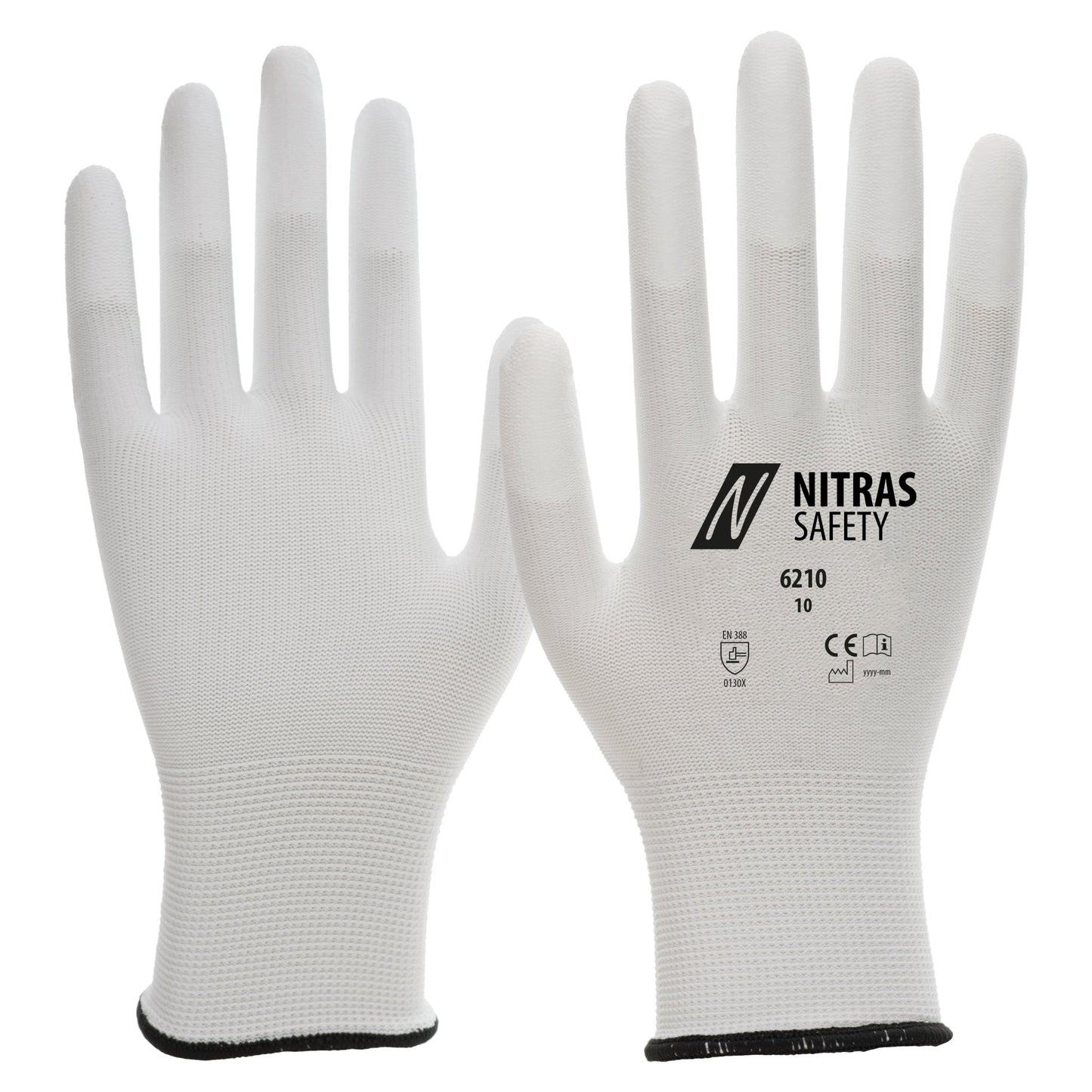 NITRAS nylonhandskar, vita