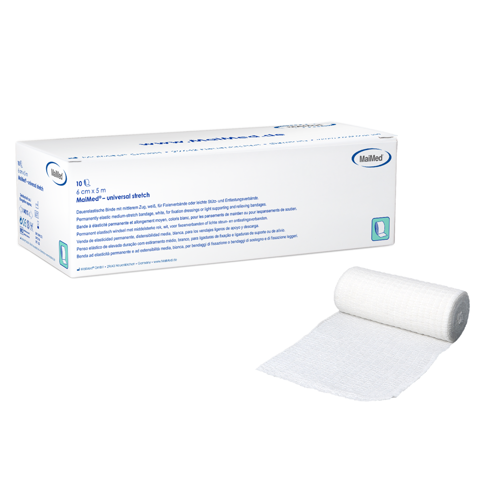 MaiMed-universal stretch, utan cello Permanent elastiskt bandage, 10 st/kartong