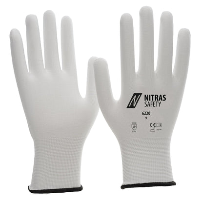 NITRAS nylonhandskar, vita