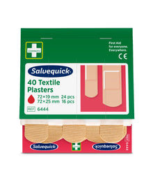Utgående artikel: Holthaus Medical Salvequick® plåster, påfyllningsset REF 6444, skyddsförpackning, 2 storlekar | Förpackning (40 stycken)